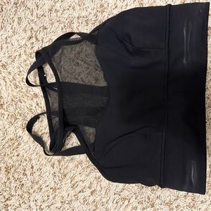 Lululemon black mesh strappy bra size 4